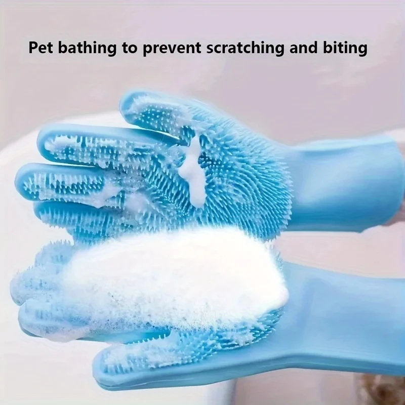 Rubber Glove Cleaning - Pet Grooming Cleaning Gloves Dog Cat