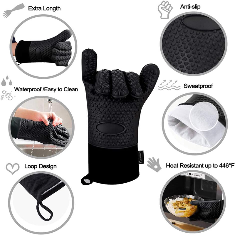 Silicone Oven Gloves Heat Resi - огляд і ціна Oven Mitt Silicone