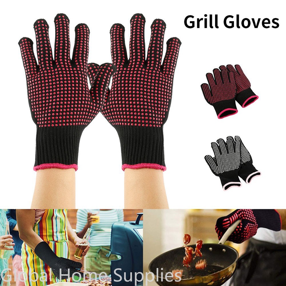 Barbecue Anti-scald Gloves Mic - огляд і ціна Oven Mitt Silicone