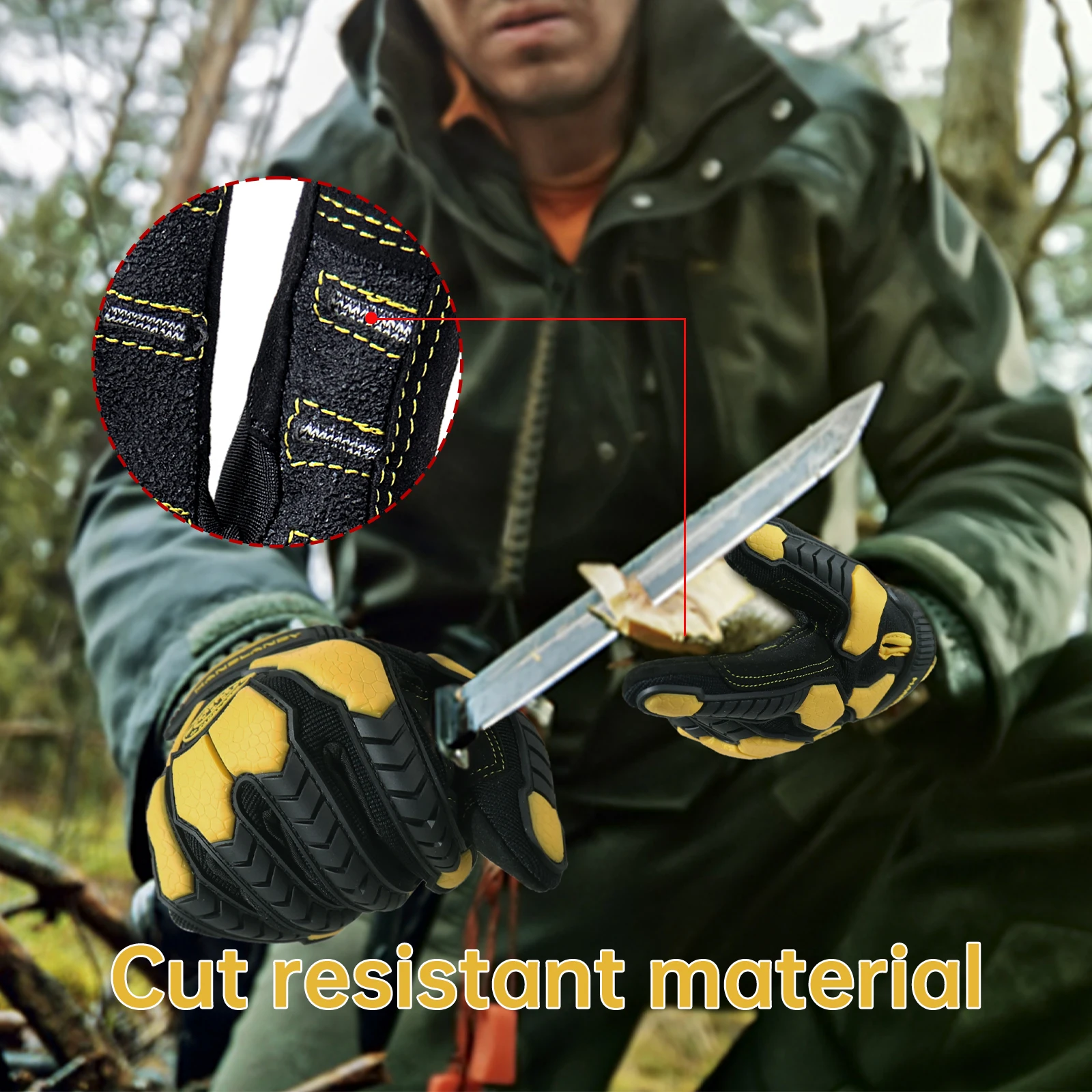 Heavy Duty Work Gloves, Cut 6  - огляд і ціна Work Glove Impact