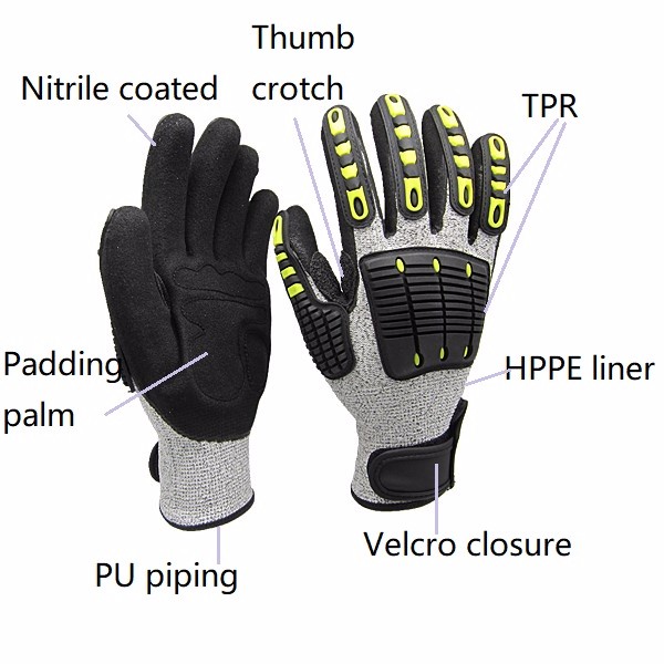 Heavy Duty Work Gloves Anti-Cu - огляд і ціна Work Glove Impact
