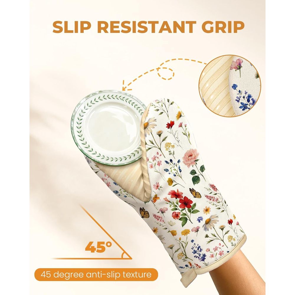 Mini Oven Mitts Set – Beige Ex - огляд і ціна Oven Mitt Silicone