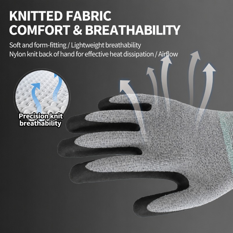 15 Needle Polyester Nitrile Co - огляд і ціна Nitrile Mechanic Glove