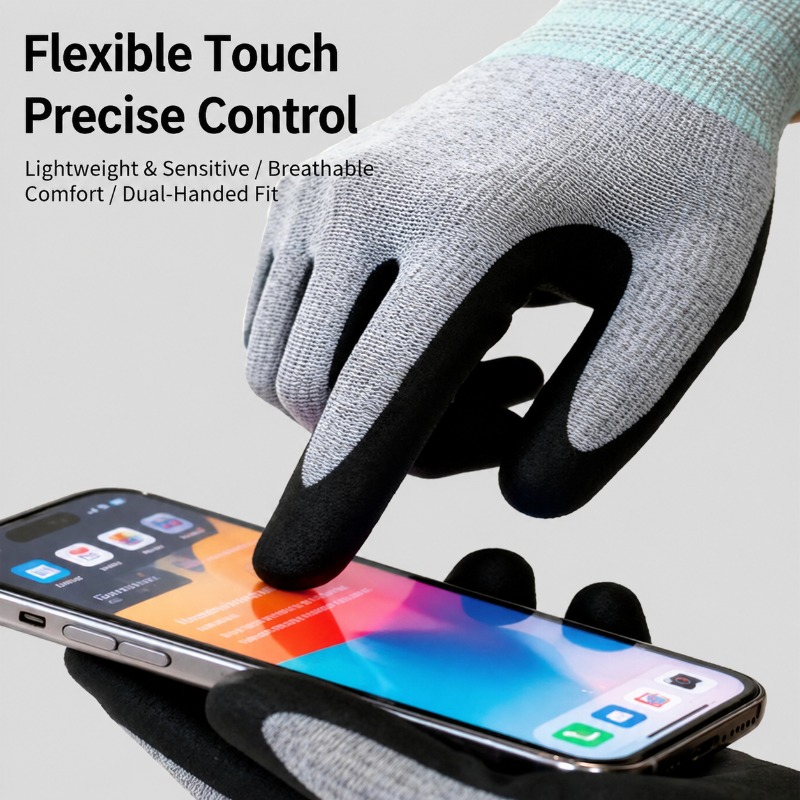 15 Needle Polyester Nitrile Co - огляд і ціна Nitrile Mechanic Glove