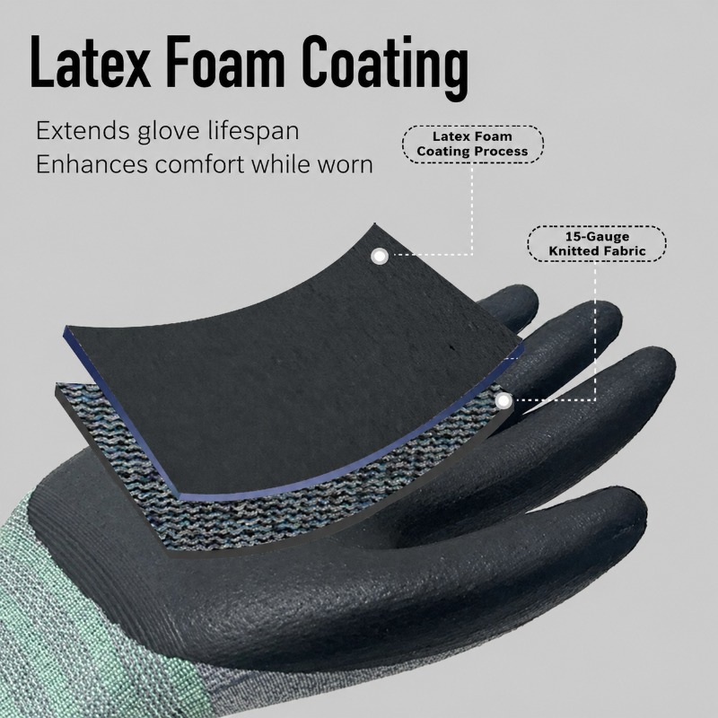 15 Needle Polyester Nitrile Co - огляд і ціна Nitrile Mechanic Glove
